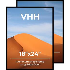 VHH 30x48 Snap Poster Frame,1 Pack,Lightweigt Black Coated Aluminum with plexiglass in Saudi Arabia