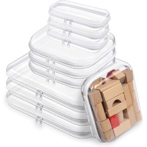Dimore Ultimate Organizer Kit - 9 Pack Clear Hard Shell Zipper Case (3 Large + 3 Medium + 3 Small) Multi-Size Set, Complete Storage Solution for Makeup, Crafts, Toys, Electronics in Saudi Arabia