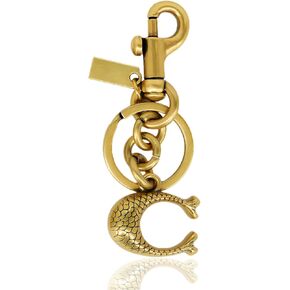 Bag Charm C for Handbags & Tote, Personalized C Initial Purse/Wallet Charms Gold with Keychain Clip in Saudi Arabia