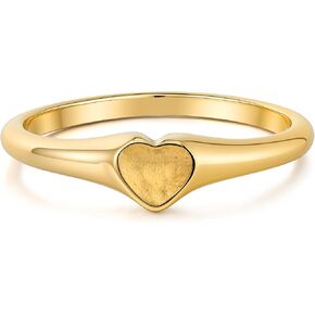Heart Rings 14K Gold Filled for Women Non Tarnish Stackable Love Rings 925 Silver Plated Dainty Wedding Bands for Women Valentine's Day Gift in Saudi Arabia