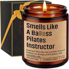 Miracu Candle, Pilates Instructor Gifts, Pilates Day Gifts for Women Men, Funny Gym Workout, Birthday, Fathers, Appreciation Thank You Idea for Reformer Fitness Teacher Lover Friend Mom, Studio Decor in Saudi Arabia