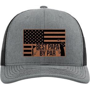 Best Papa by Par Hat - Papa Golf Gifts - Fathers Day Christmas Birthday Gifts from Grandson Granddaughter Grandkids Grandchildren - Fathers Day Hat Ideas - Grandpa - Richardson 112 Trucker in Saudi Arabia