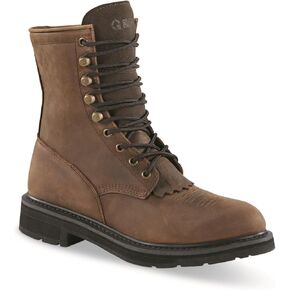 Guide Gear Men's Western Work 2.0 Lace-up Work Boots; Leather Uppers, Rubber Sole Shoes in Saudi Arabia