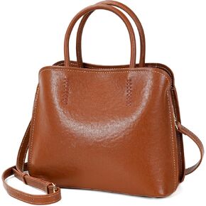 Full Grain Leather Tote Bag for Women, Cowhide Work Bag with 3 Compartments, Soft Shoulder Purse Handbag for Office, Daily Carry, Commute, Gift in Saudi Arabia