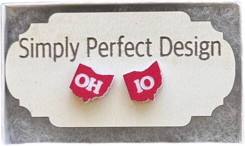 Handmade Hypoallergenic Ohio State Buckeyes Earrings: Perfect OSU Jewelry Gift for Women, Ideal for Gameday, Graduation, or Ohio State Fans in Saudi Arabia