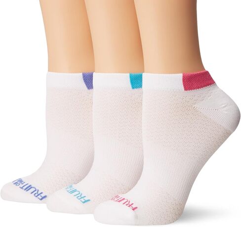 Fruit of the Loom Women's 3 Pack Breathable No Show Sock With Zoned Cushion in Kuwait