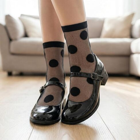 3 Pairs Sheer Socks Women Ankle Black Mesh Socks, Transparent Lace See Through Sock Stretchy Breathable Cute Sheer Ankle Sock for Summer Women Girls in Saudi Arabia