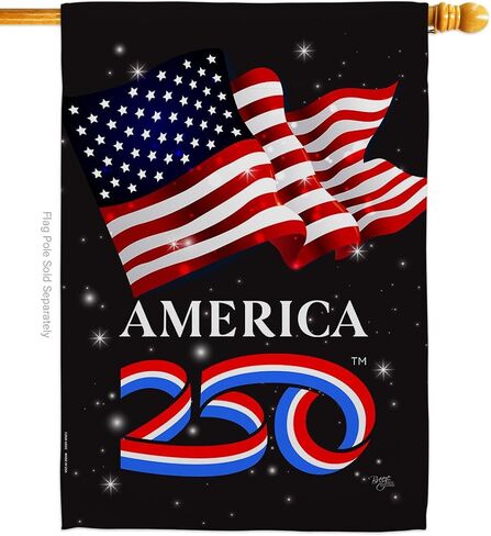 America 250 Flag American Independence Day Wall Tapestry House Banner Official Licensed Merchandise Canvas Prints Yard Sign Textile Woven Fabric Poster USA 250th Anniversary Decoration Gift in Saudi Arabia