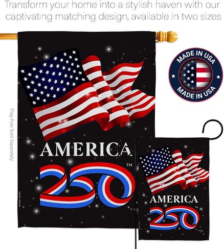 America 250 Flag American Independence Day Wall Tapestry House Banner Official Licensed Merchandise Canvas Prints Yard Sign Textile Woven Fabric Poster USA 250th Anniversary Decoration Gift in Saudi Arabia