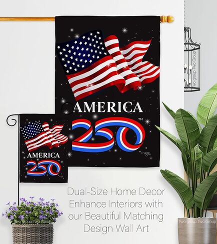 America 250 Flag American Independence Day Wall Tapestry House Banner Official Licensed Merchandise Canvas Prints Yard Sign Textile Woven Fabric Poster USA 250th Anniversary Decoration Gift in Saudi Arabia