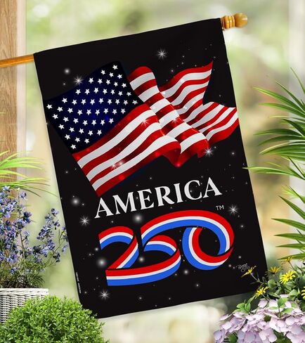 America 250 Flag American Independence Day Wall Tapestry House Banner Official Licensed Merchandise Canvas Prints Yard Sign Textile Woven Fabric Poster USA 250th Anniversary Decoration Gift in Saudi Arabia