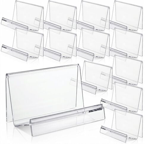 12 Pcs Clear Purse Stand Display Rack - PC Wallet Organizer Holder for Handbags, Clutches, Phones, Jewelry, Cosmetics Store & Home Decor in Saudi Arabia