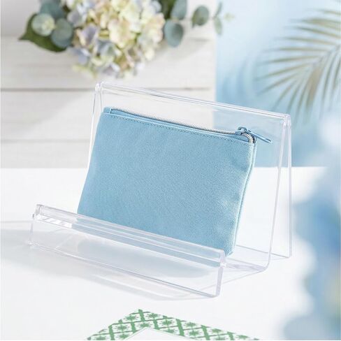 12 Pcs Clear Purse Stand Display Rack - PC Wallet Organizer Holder for Handbags, Clutches, Phones, Jewelry, Cosmetics Store & Home Decor in Saudi Arabia