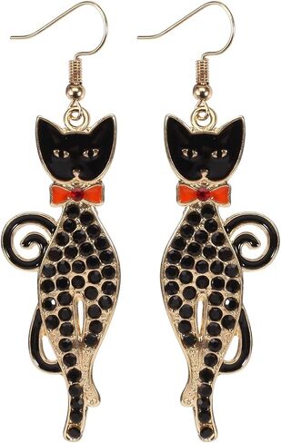 coadipress Halloween Pumpkin Earrings for Women Cute Cartoon Halloween Theme Earrings Unique Long Tassels Pumpkin Earring Gothic Funny Statement Spider Black Bat Dangle Earrings Halloween Holiday Scary Decorations Party Jewelry Gifts in Kuwait