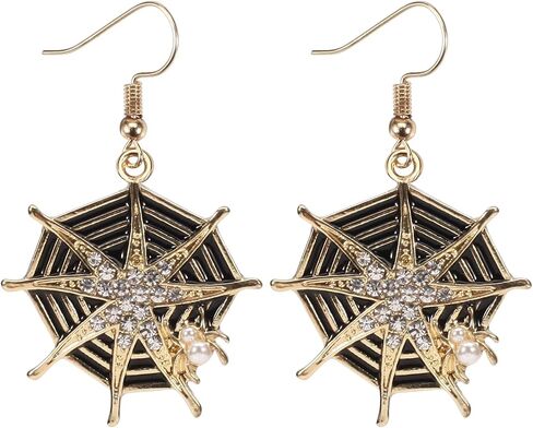 coadipress Halloween Pumpkin Earrings for Women Cute Cartoon Halloween Theme Earrings Unique Long Tassels Pumpkin Earring Gothic Funny Statement Spider Black Bat Dangle Earrings Halloween Holiday Scary Decorations Party Jewelry Gifts in Kuwait