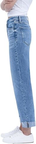 Flying Monkey Women's High Rise Crop Straight Leg Jeans in Saudi Arabia