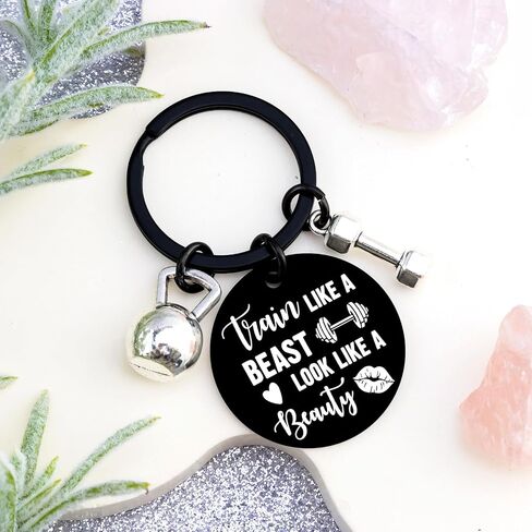 Gym Gifts for Women Best Fitness Keychain Gifts for Gym Lovers Women Workout Accessories Gift for Weightlifters Sports Lover Girl in Kuwait