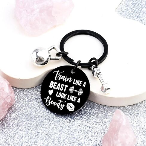 Gym Gifts for Women Best Fitness Keychain Gifts for Gym Lovers Women Workout Accessories Gift for Weightlifters Sports Lover Girl in Kuwait