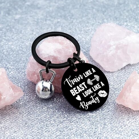 Gym Gifts for Women Best Fitness Keychain Gifts for Gym Lovers Women Workout Accessories Gift for Weightlifters Sports Lover Girl in Kuwait