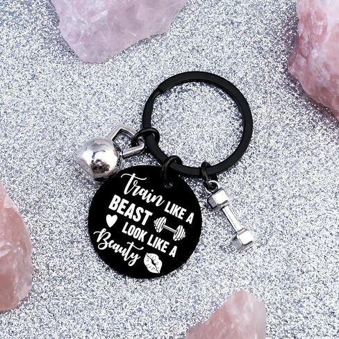 Gym Gifts for Women Best Fitness Keychain Gifts for Gym Lovers Women Workout Accessories Gift for Weightlifters Sports Lover Girl in Kuwait