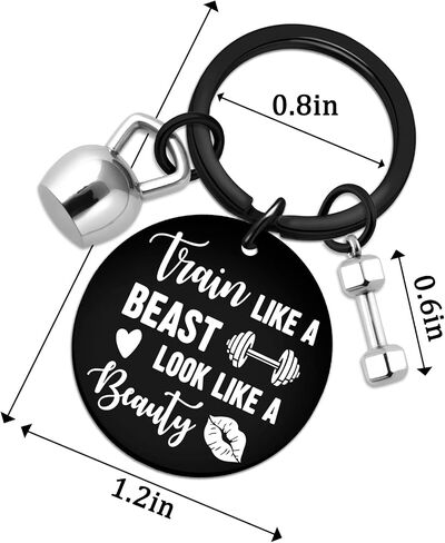 Gym Gifts for Women Best Fitness Keychain Gifts for Gym Lovers Women Workout Accessories Gift for Weightlifters Sports Lover Girl in Kuwait