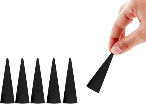 Lavender Charcoal Incense Cones 2" TOPFLOW - 60 Pack Bulk - Natural Scented Cones Handmade Hand Dipped in Kuwait