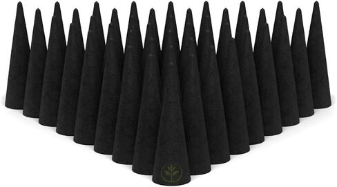 Lavender Charcoal Incense Cones 2" TOPFLOW - 60 Pack Bulk - Natural Scented Cones Handmade Hand Dipped in Kuwait