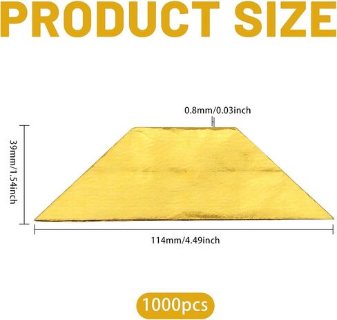 1000 Pcs Paper Gold Ingots Chinese Golden Ingot Ancestor Money Incense Blessing Supplies for Ancestral Worship Spring Festival Hungry Ghost Festival in Saudi Arabia