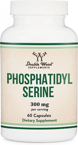 PhosphatidylSerine Supplement 300mg Per Serving, Manufactured in The USA, 120 Capsules (Phosphatidyl Serine Complex) Brain Booster Focus Supplement for Adults (Cortisol Manager) by Double Wood in Saudi Arabia