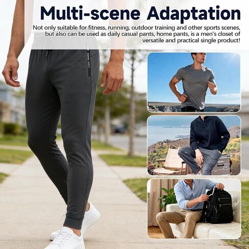 Men's Sweatpants with Zipper Pockets Athletic Pants Traning Track Pants Joggers for Men Running, Workout in Kuwait