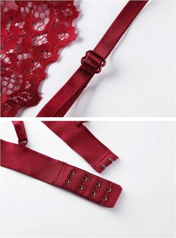 Women Lace Bralettes Plunge No Padding Bra in Kuwait