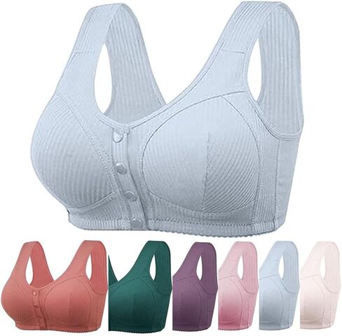 Front Closure Bras for Women No Underwire Comfortable Full Coverage Front Closure Bralettes Wireless Wirefree Everyday Bras in Saudi Arabia