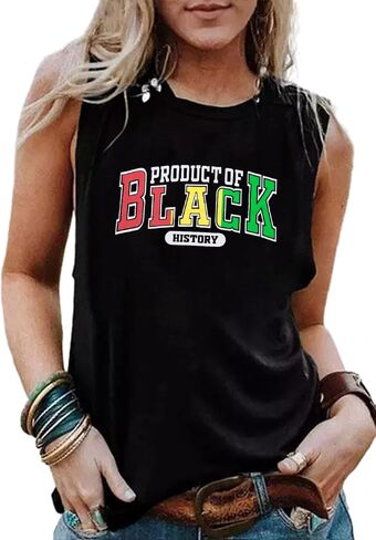 Juneteenth Tank Tops for Women Black History Shirts 1865 Freedom Day Tee Sleeveless African American Tops in Saudi Arabia
