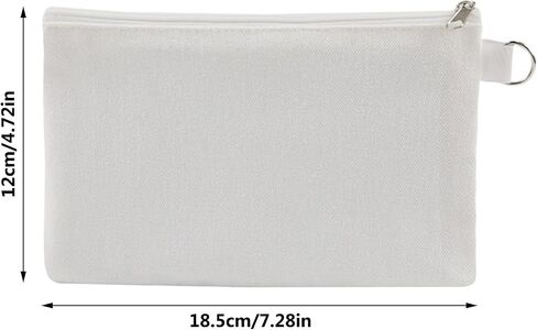 OKBA 30 PCS Sublimation Blanks Makeup Bags Bulk,White Canvas Bag,Polyester Tote Bags for Sublimation DIY Craft in Kuwait