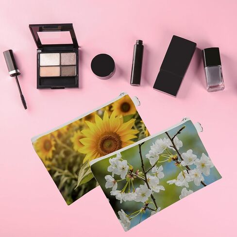 OKBA 30 PCS Sublimation Blanks Makeup Bags Bulk,White Canvas Bag,Polyester Tote Bags for Sublimation DIY Craft in Kuwait