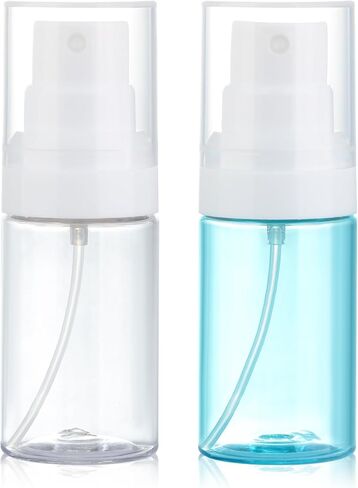 Travel Spray Bottles 2 Pack 1.35oz Small Fine Mist Spray Bottles, Portable Refillable Plastic Travel Bottle Set for Toners, Perfume, Rose Water in Saudi Arabia