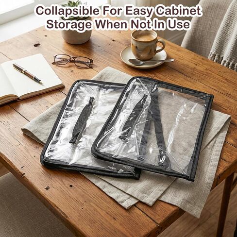 6 Pack Large Clear Storage Bags & Packing Cubes, 33L Extra Large PVC Zippered Organizer with Handle for Travel, Blanket, Sweater, Clothing & Home Storage in Saudi Arabia