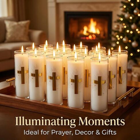 White Beeswax Candle – 2 Pack, 160-Hour, Blessed for Church, Wedding, Prayer & Home – Christian Gift for Women in Saudi Arabia
