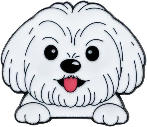 Cute Bichon Dog Face Meme Enamel Pin For Puppy Lover, Fluffy Dog Lover Pin Brooch, Kawaii Pet Face Brooch Badge For Fur Mom Dad Pet Owner, Kawaii Maltese Badges, Cute Puppy Lapel Gift, Small Puppies Jewelry Accessories in Saudi Arabia