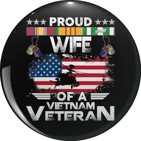 Proud Wife Of A Vietnam Veteran Gift For Mens Metal Lapel Hat Pin Tie Tack Pinback 0.75" in Kuwait