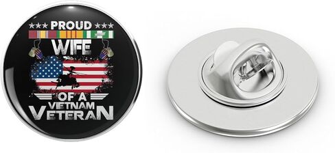 Proud Wife Of A Vietnam Veteran Gift For Mens Metal Lapel Hat Pin Tie Tack Pinback 0.75" in Kuwait