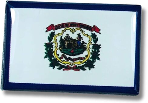 Pin - State Flag West Virginia - USA | 1.18-Inch (3 cm) Pin for Hats, Bags, Jackets, and More | Perfect for Showing Your State Pride in Saudi Arabia