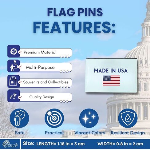 Pin - State Flag West Virginia - USA | 1.18-Inch (3 cm) Pin for Hats, Bags, Jackets, and More | Perfect for Showing Your State Pride in Saudi Arabia