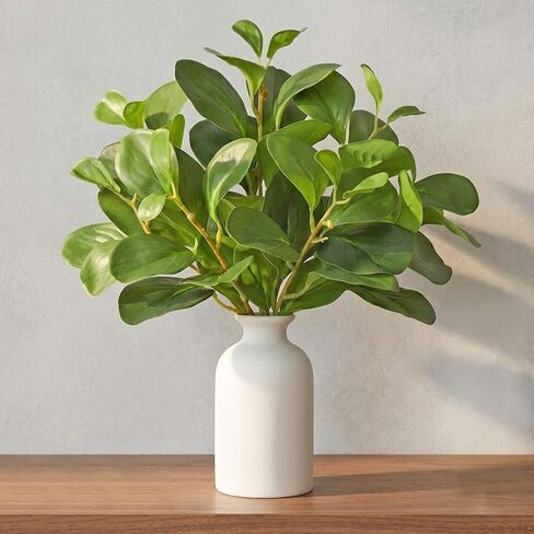 Dremisland 14.5" Artificial Small Potted Plants Faux Eucalyptus Stems with Ceramic Vase Faux Greenery in Pots Realistic Decorative Desk Plants for Home Wedding Centerpieces Office Table Decor in Saudi Arabia