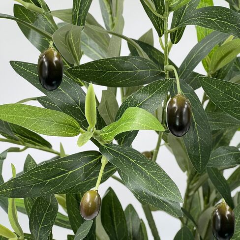 فروع زيتون صناعية من SNAIL GARDEN مع 290 ​​ورقة، 25.6 بوصة فروع زيتون خضراء صناعية، عبوتين من فروع الزيتون للمزهريات، سيقان خضراء لديكور المنزل، أكاليل الزهور، القطع المركزية، الزفاف in Kuwait
