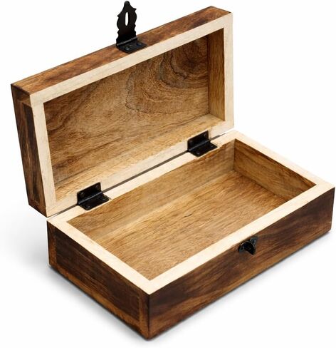 Handmade Mango Wood Keepsake Box with Engraved Tree of Life – Wooden Jewelry Box, Trinket Box, Flame Worked Finish, Unique Gift for Women & Men in Kuwait