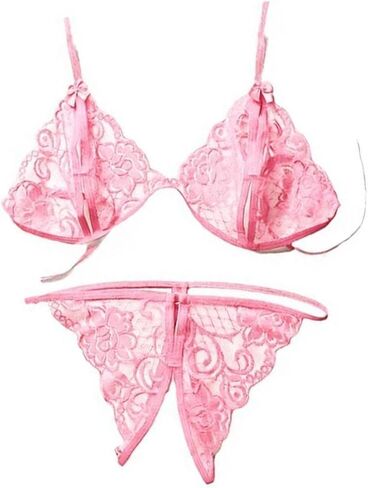 Men's Lingerie Sissy Bra Panties set Floral Lace Trim Crossdressing Sexy Outfits Underwear Gay Lingerie Crossdresser in Saudi Arabia