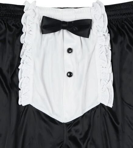 INTIMO Men's Black Tuxedo Cosplay Stretch Boxer Shorts Underwear (Large) in Saudi Arabia