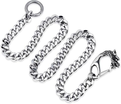 Stainless Steel Keychain for Men, Heavy Duty Wallet Chain with Clips, Silver, 57cm Chain for Keys, Jeans, Belts in Saudi Arabia