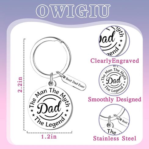Best Dad Ever Gifts for Father Birthday Father's Day Gifts for Dad From Daughter Son Papa Gift Keychain for Dads in Saudi Arabia